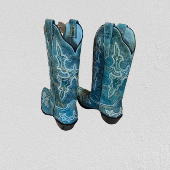 ❤️HOST PICK❤️ Roper Blue All Over Embroidery Western Boots  4214   NWOB Boutique - Picture 3 of 8